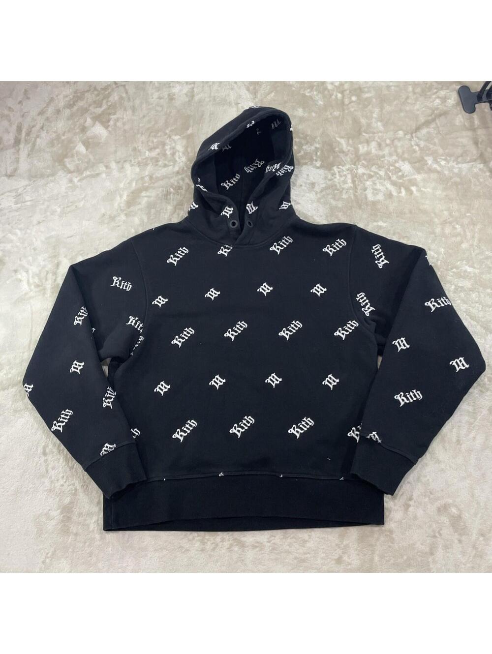 Kith x MISBHV Monogram Black Pullover Hoodie Size Medium - Excellent Condition
